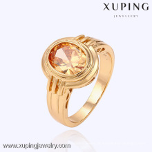 13431 Xuping Modeschmuck China Großhandel 18K Gold Ring Designs Luxus Glas Ringe Charme Schmuck für Frauen